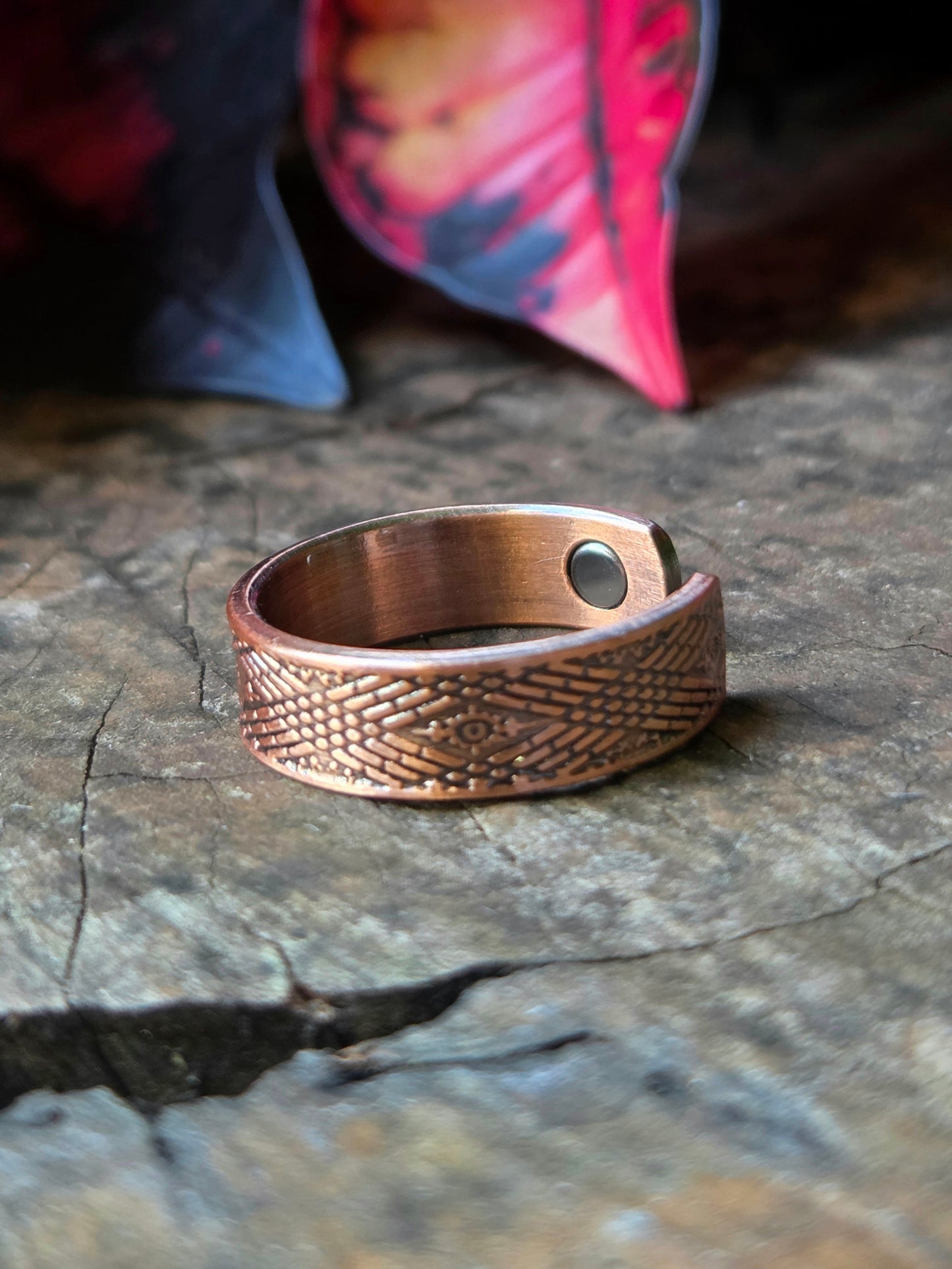 Magnetic Pure Copper Ring - Geometric