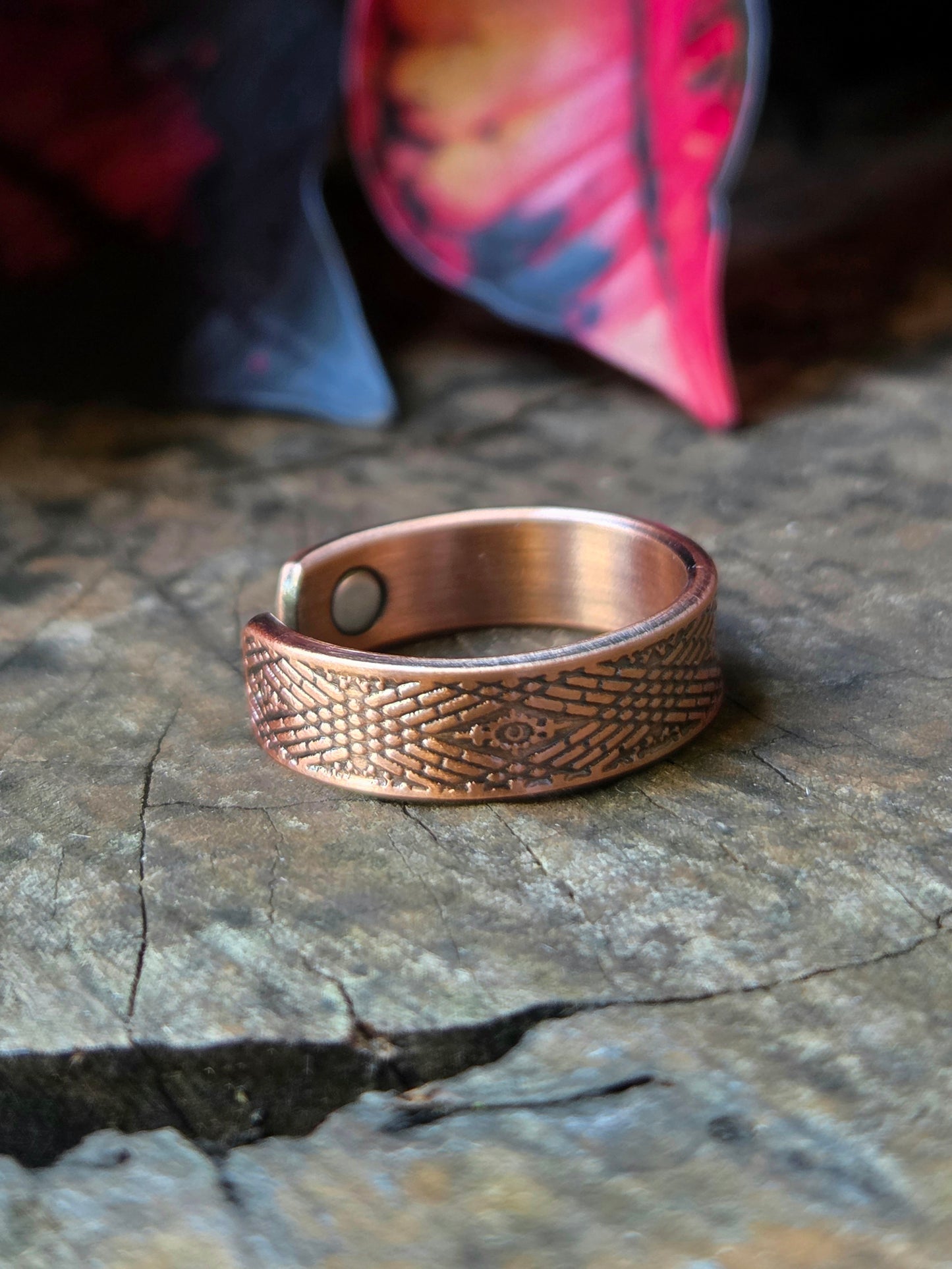 Magnetic Pure Copper Ring - Geometric
