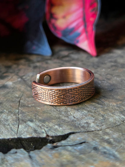 Magnetic Pure Copper Ring - Geometric