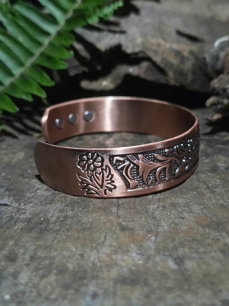 Pure Copper Bracelet Magnetic - Floral