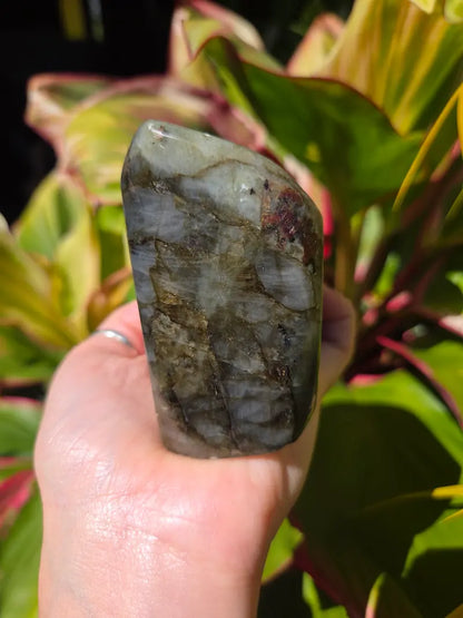 Labradorite Freeform Polished Slab High Quality Flash