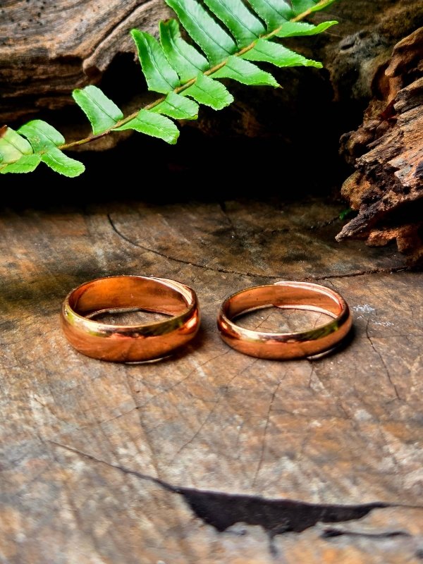 2pcs Pure Copper Ring Set | Copper Rings Australia – Aussie Shardz