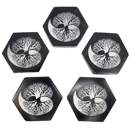 Selenite Tree Of Life Plate: Option 1 -BUY 1