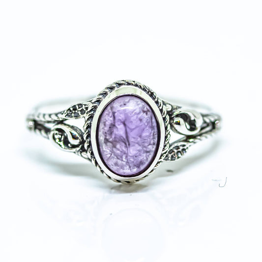 Amethyst Ring 925 Sterling Silver