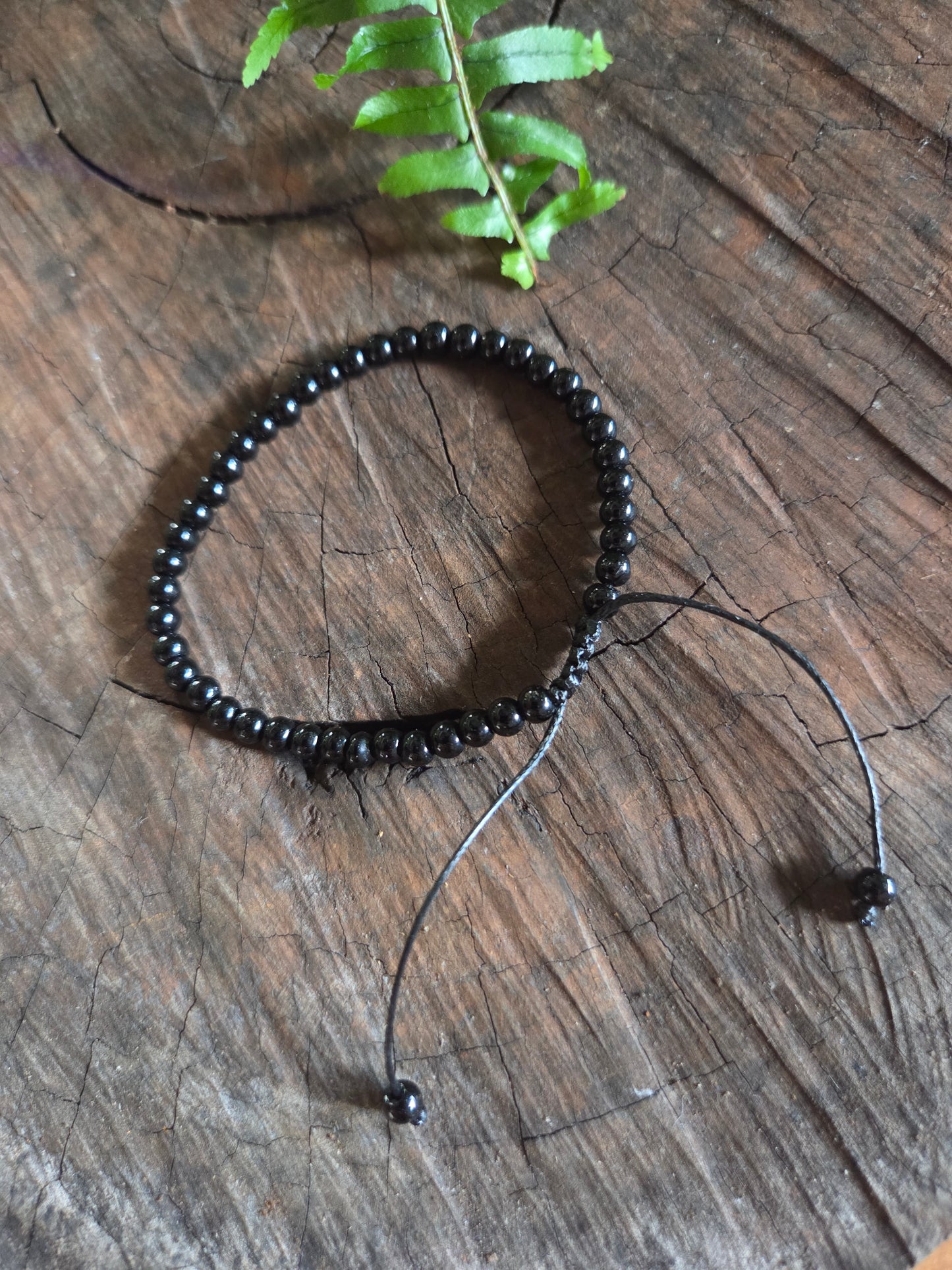 Black Obsidian Adjustable Bracelets 1mm