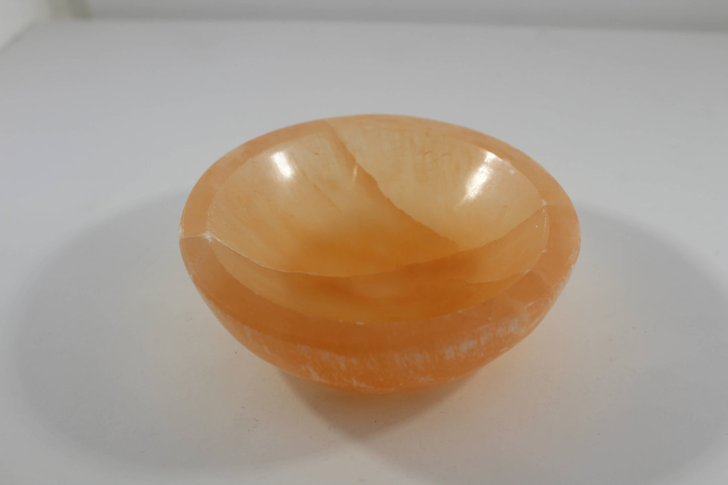 Orange Selenite Bowl Round 9-10cm