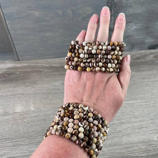 Peanut Wood Jasper Beaded Stretch Bracelet