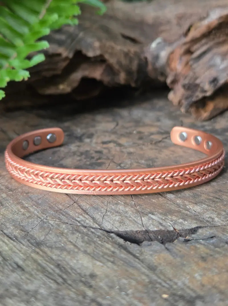 Pure Magnetic Copper Cuff Bracelet - Twisted