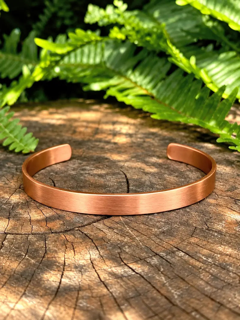 Pure Copper Cuff Bracelet - Plain Design - Copper Jewellery Australia