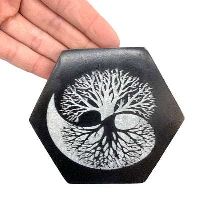 Selenite Tree Of Life Plate: Option 1 -BUY 1