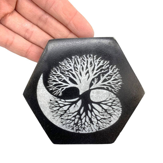 Selenite Tree Of Life Plate: Option 1 -BUY 1