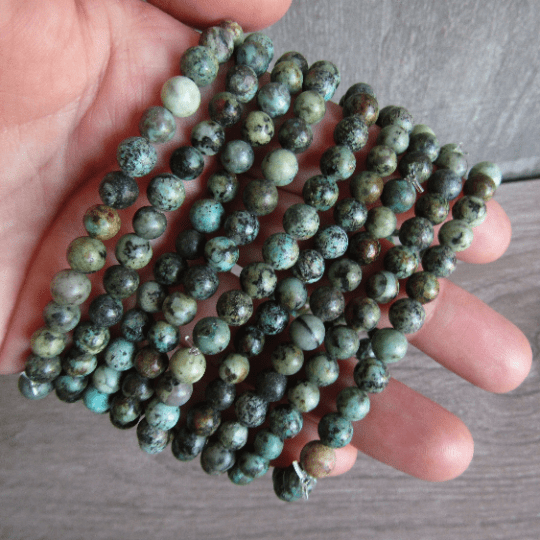 African Turquoise Bracelet - 6mm - Crystals Australia