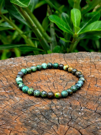 African Turquoise Bracelet - 6mm - Crystals Australia