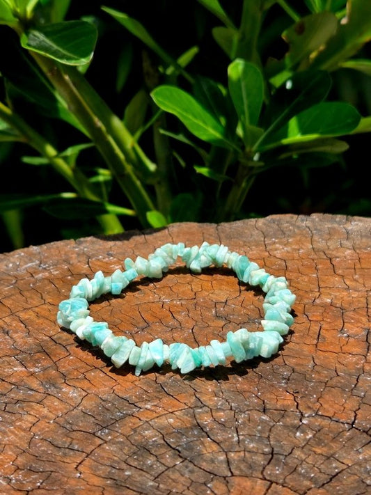 Amazonite Chip Bracelet - Crystals Australia