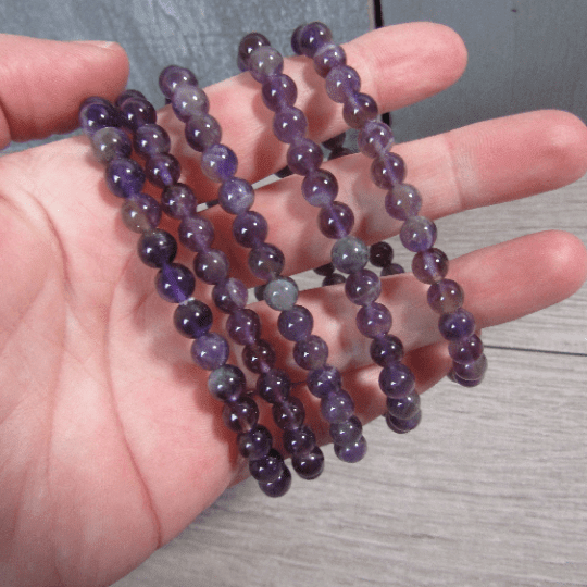 Amethyst Bracelet - 6mm - Crystals Australia