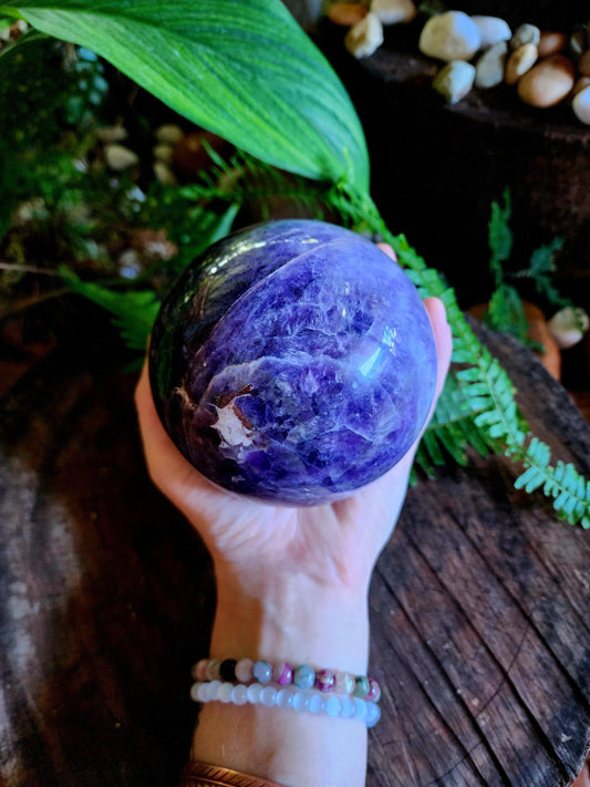 Crystals Amethyst Lace Agate Sphere 1435g 10cm Australia