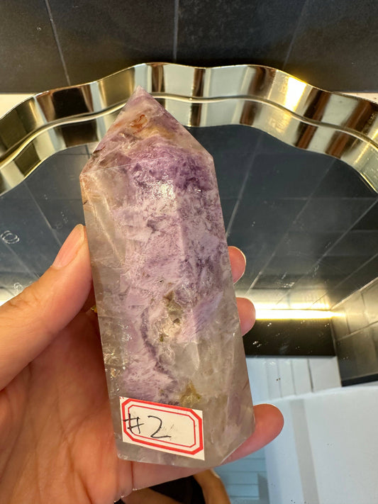 Crystals Amethyst Lace Agate Tower Point 353g Australia