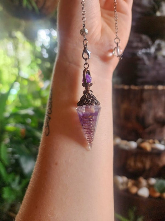Amethyst Orgonite Pendulums - Crystals Australia