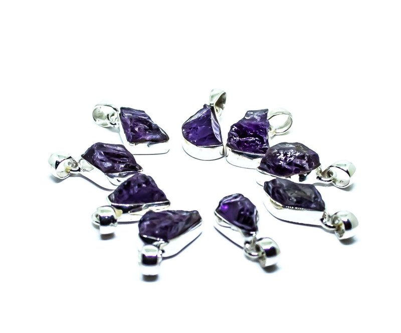 Amethyst Pendant Necklace - Sterling Silver 925 - Jewellery Australia