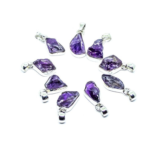Amethyst Pendant Necklace - Sterling Silver 925 - Jewellery Australia