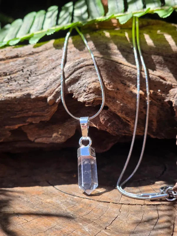 Amethyst Point Silver Pendant Necklace - Jewellery Australia