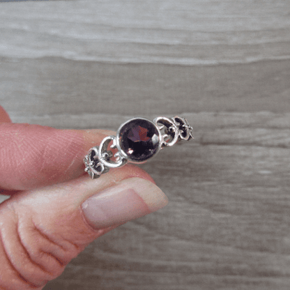 Amethyst Ring 925 Sterling Silver - Heart - Jewellery Australia