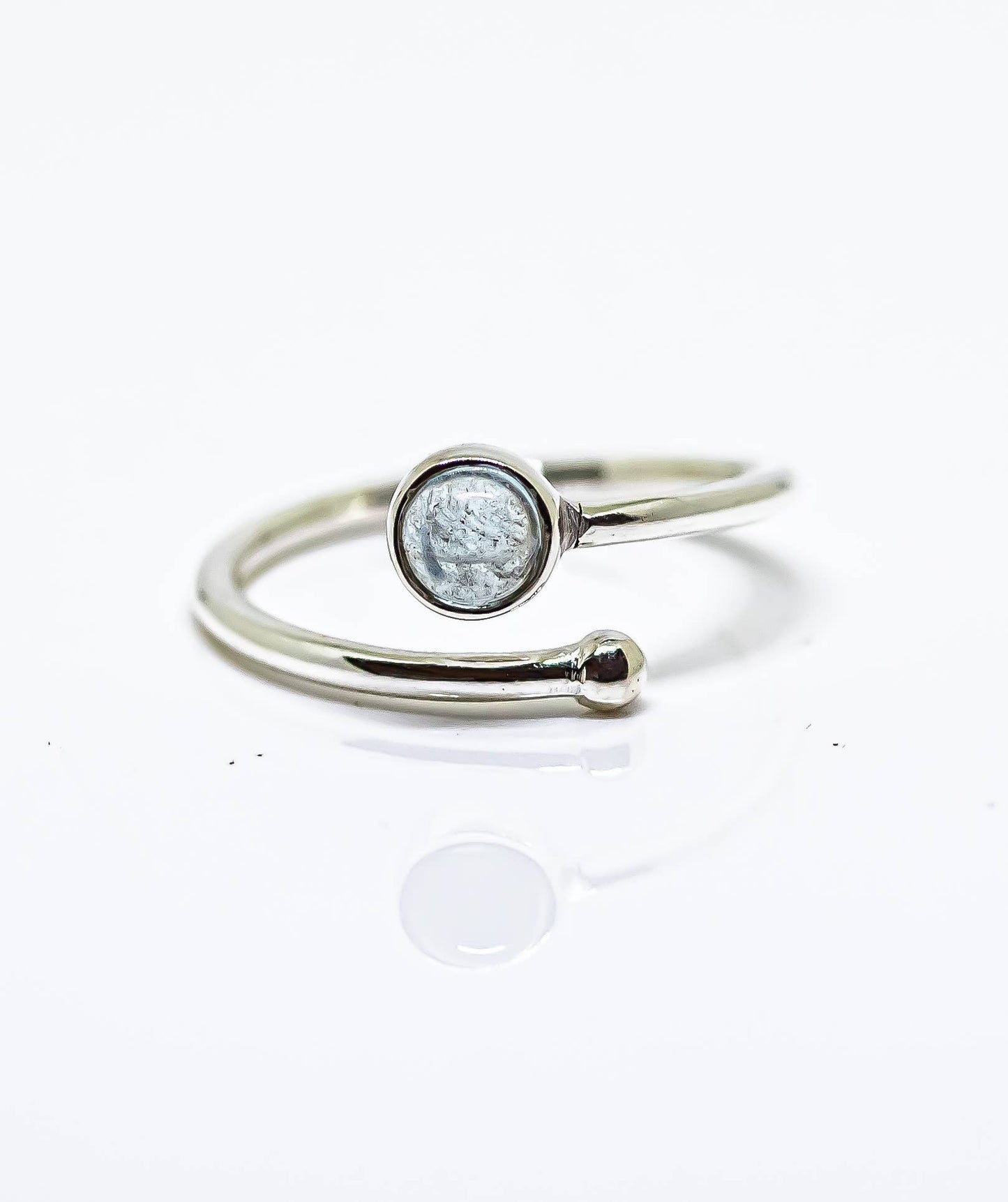 Jewellery Aquamarine Adjustable Ring 925 Sterling Silver