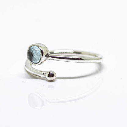 Aquamarine Ring 925 Sterling Silver - Adjustable - Jewellery Australia