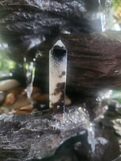 Crystals Black Agate Geode Tower