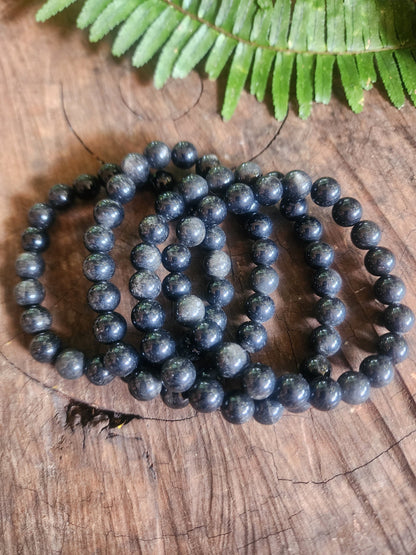 Crystals Black Obsidian Golden Sheen Bracelet 8mm