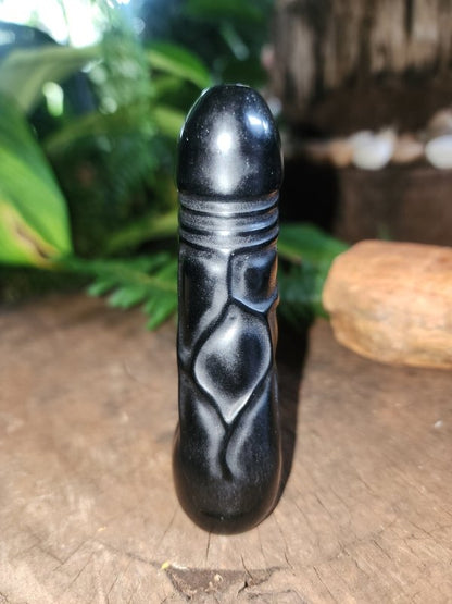 Black Obsidian Penis Carving - Crystals Australia