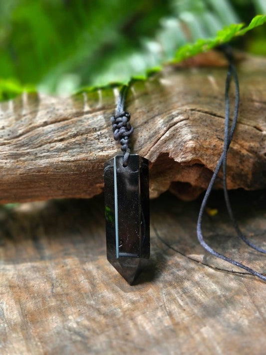 Black Obsidian Point Pendant Necklace - Jewellery Australia