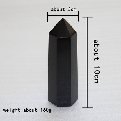 Crystals Black Obsidian Tower Point