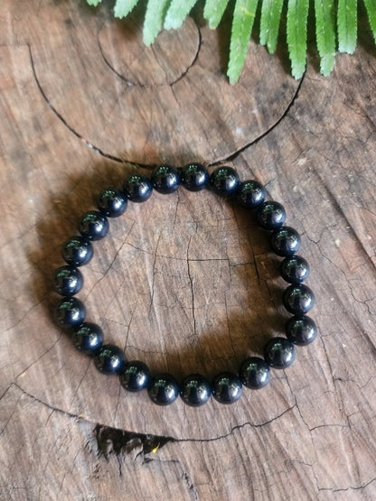 Black Tourmaline Bracelet - 8mm - Crystals Australia