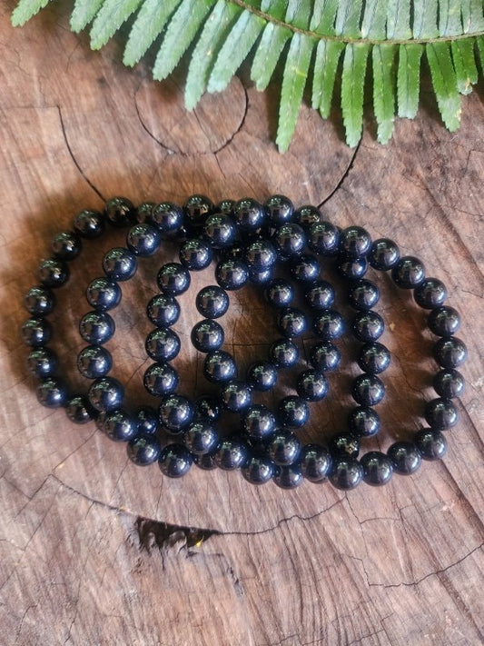 Black Tourmaline Bracelet - 8mm - Crystals Australia