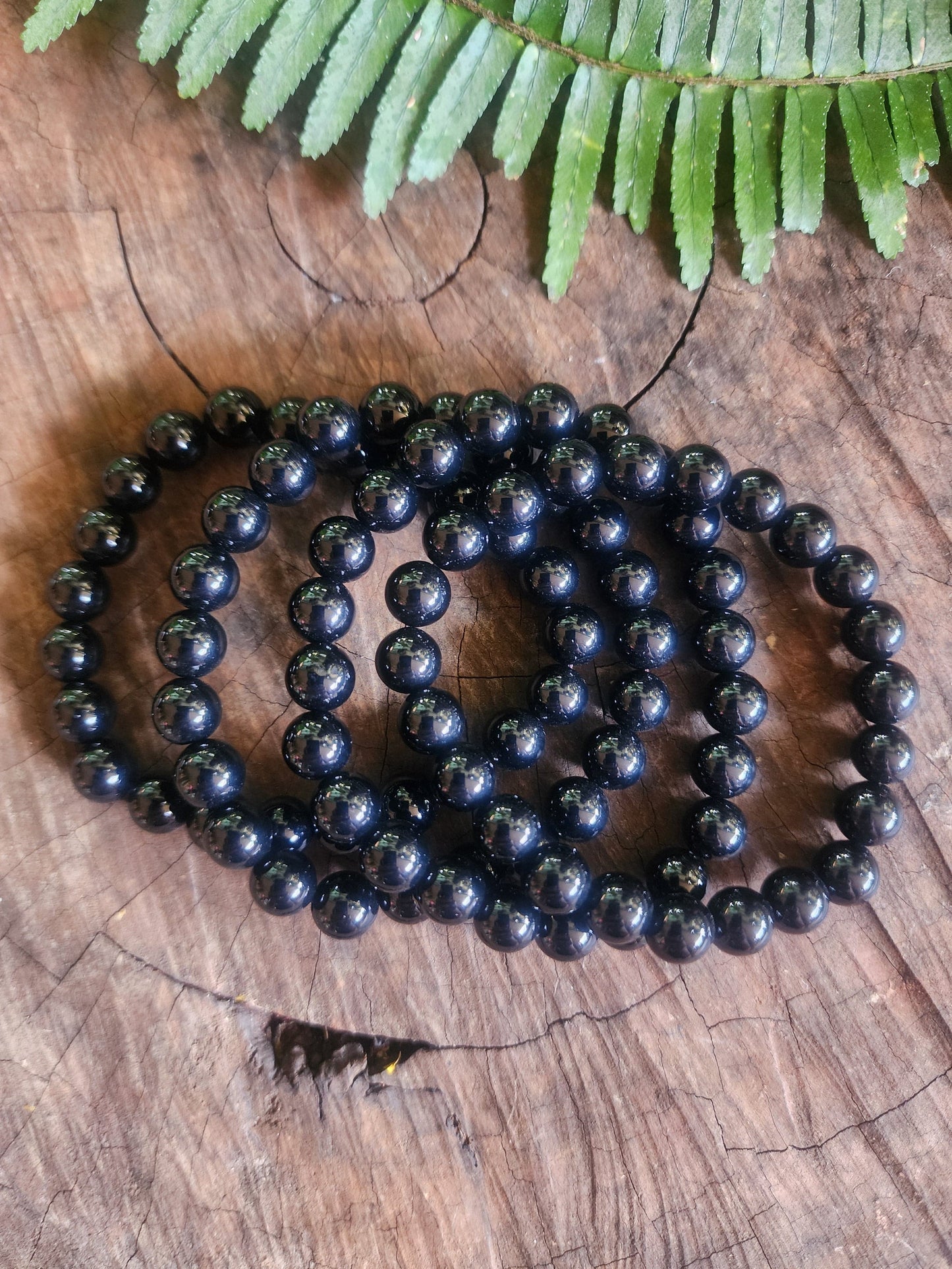 Crystals Black Tourmaline Bracelet 8mm