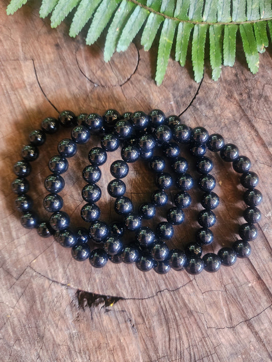 Crystals Black Tourmaline Bracelet 8mm