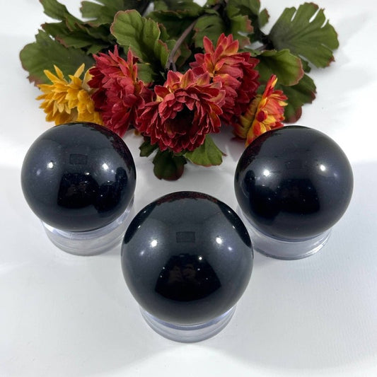 Black Tourmaline Crystal Sphere - Grounding & Protection - Crystals Australia