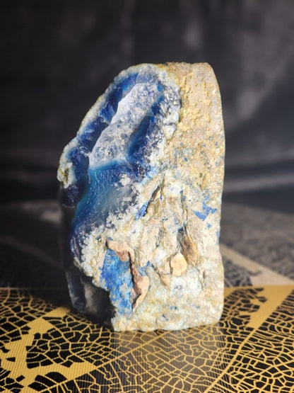 Blue Agate Geode Cave 461g - Crystals Australia