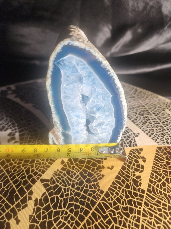 Blue Agate Geode Cave 461g - Crystals Australia