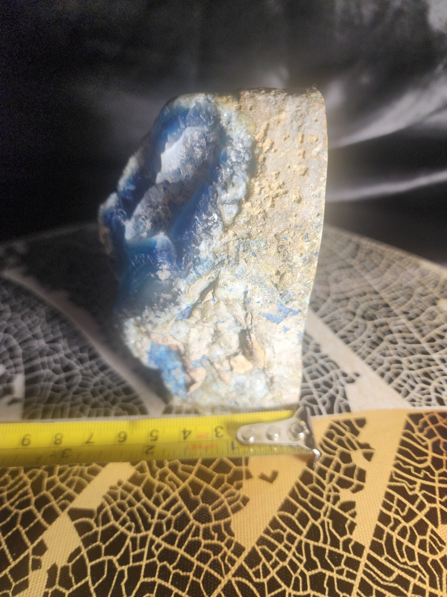 Crystals Blue Agate Geode Cave 461g Australia