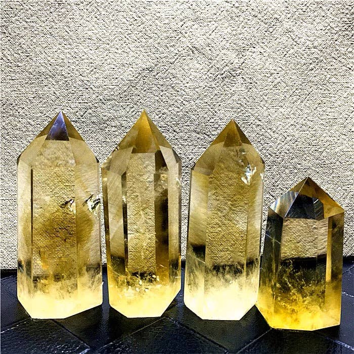 Brazilian Citrine Natural Crystal Points AAA 150 - 200g - Crystals Australia