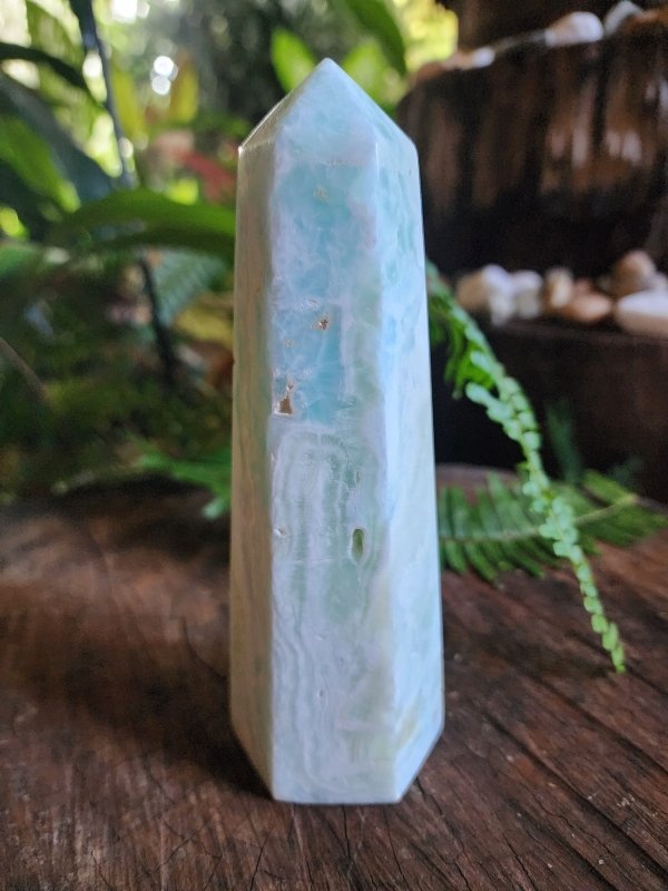 Caribbean Calcite Crystal Tower Point - Crystals Australia