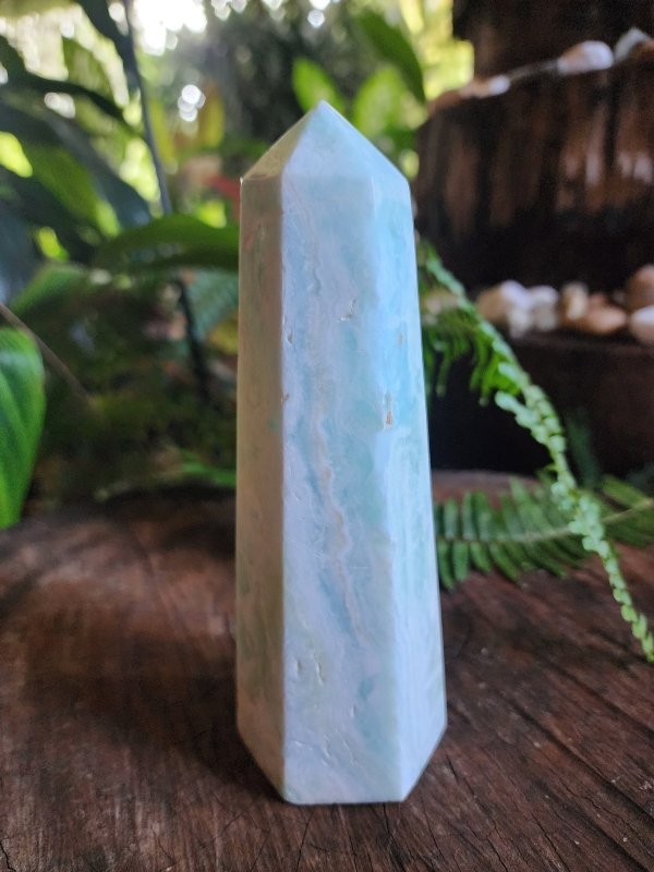 Caribbean Calcite Crystal Tower Point - Crystals Australia
