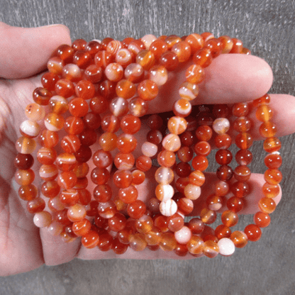 Carnelian Bracelet - 6mm - Crystals Australia