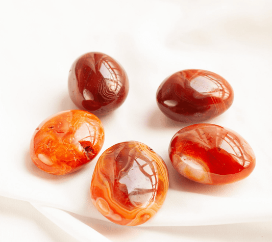 Carnelian Crystal Palm Stone - Crystals Australia