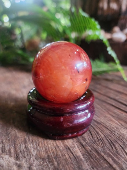 Carnelian Sphere 110g - Crystals Australia