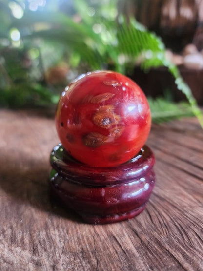 Carnelian Sphere 110g - Crystals Australia
