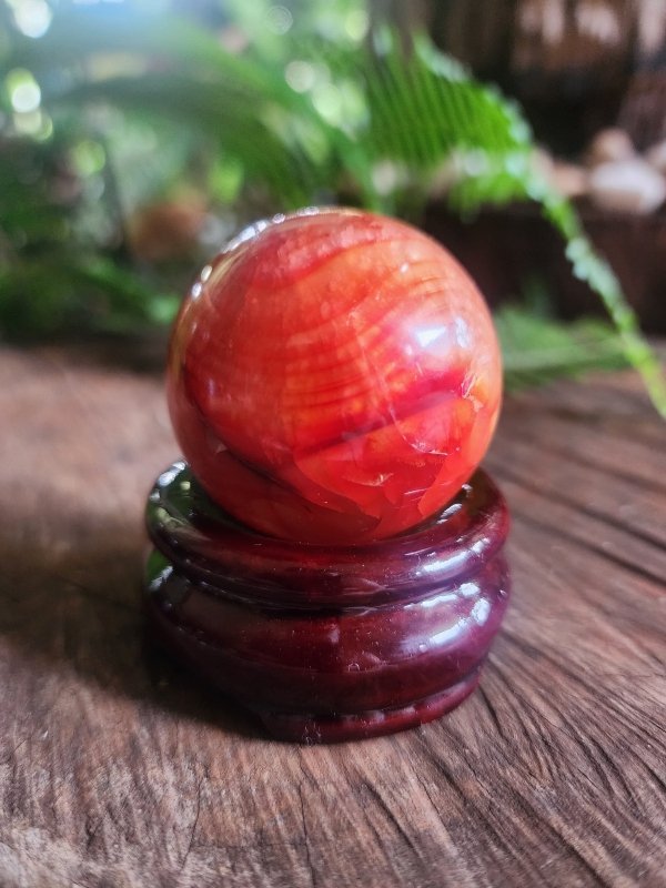 Carnelian Sphere 110g - Crystals Australia