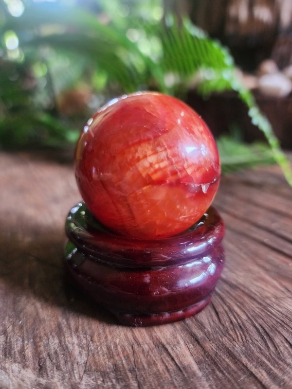 Carnelian Sphere 110g - Crystals Australia
